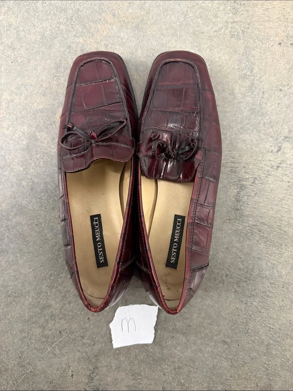 Sesto Meucci croc embossed